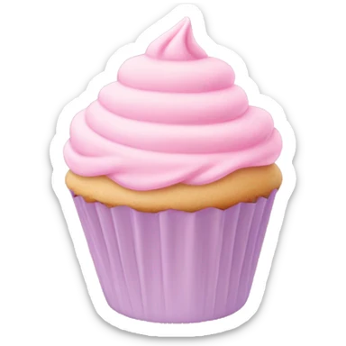 pastel pink cupcake  sticker