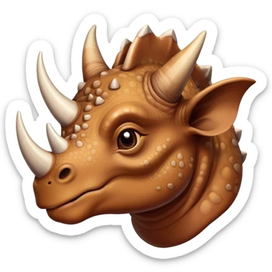 kind face of a triceratops  sticker
