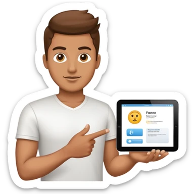 cool guy presenting startup pitch deck sticker