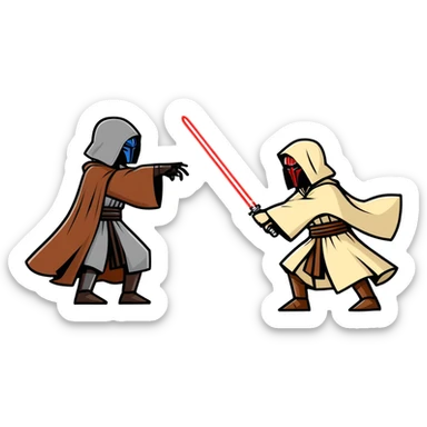 Jedi vs Sith sticker