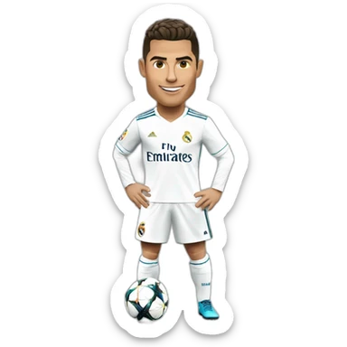 cristiano ronaldo at real madrid sticker