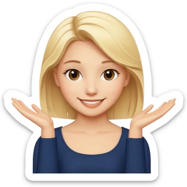 blonde girl in a graceful pose posing for the camera sticker