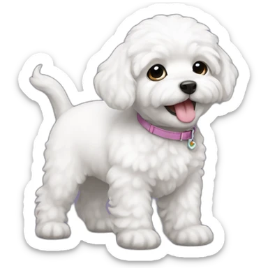 bichon puppy sticker