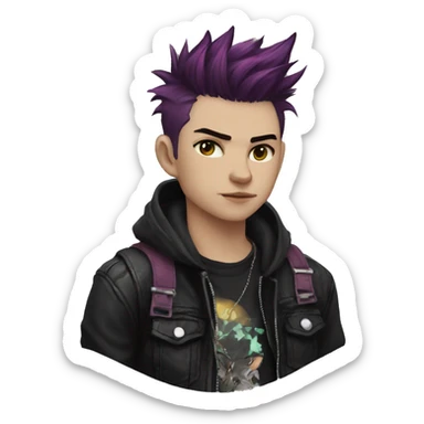 Edgy Cute Punk Attractive Catboy sticker