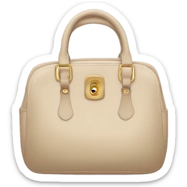 Beige asthetic Handbag  sticker