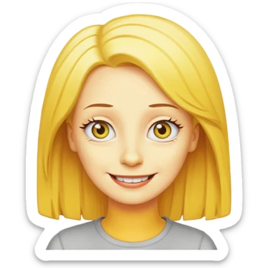 Simpson women with yellow hair sticker