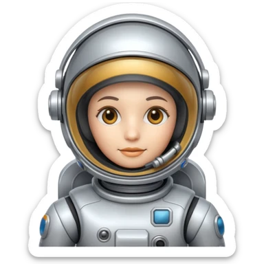 astonaut robot copilot sticker