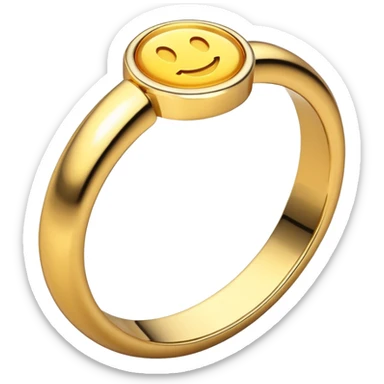 Gold ring from Sonic the Hedgehog game sticker