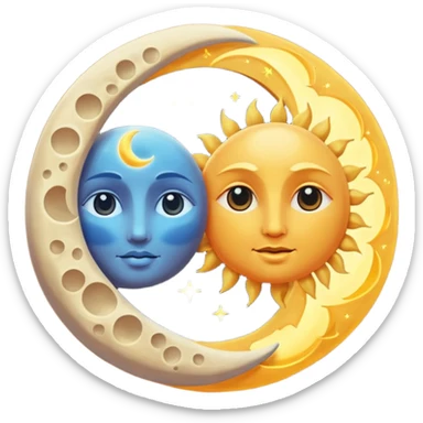 sun and moon fucking sticker