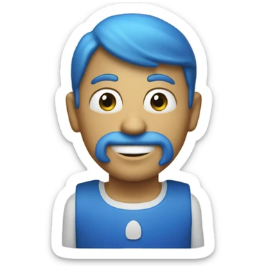 bleu à la plage  sticker