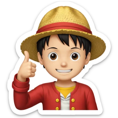 luffy giving a thumbs up sticker