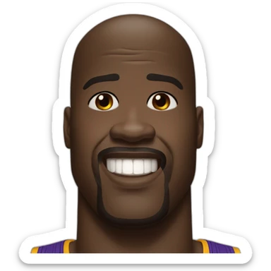 Shaquille O’Neal funny face sticker