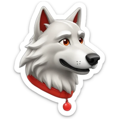 Un loup rouge  sticker