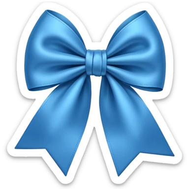Blue bow  sticker