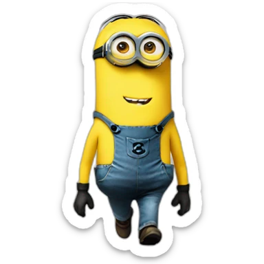 Minion walking forwards sticker