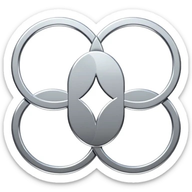 4 circles that looks like audi logo sticker