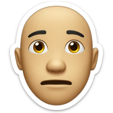 A facial expression that expresses discomfort sticker