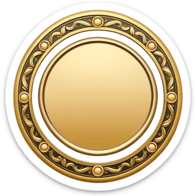 circular achievement style badge border for brand loyalist featuring blank space in the middle sticker