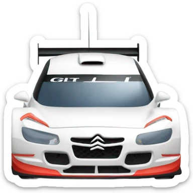 White Citroen GT race car  sticker