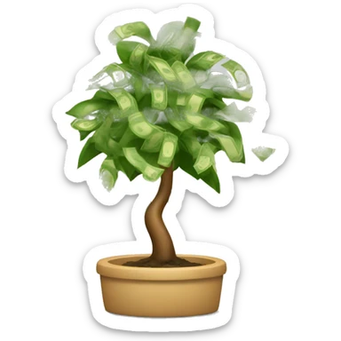 Money tree dancing sticker