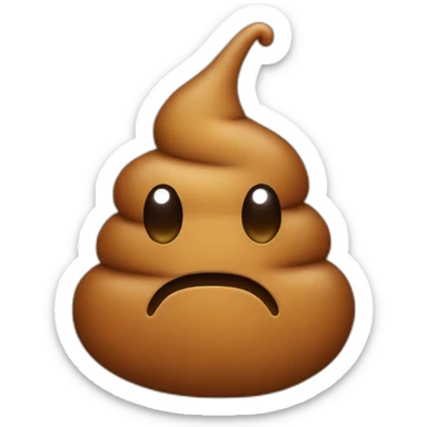 Poop standing up sticker