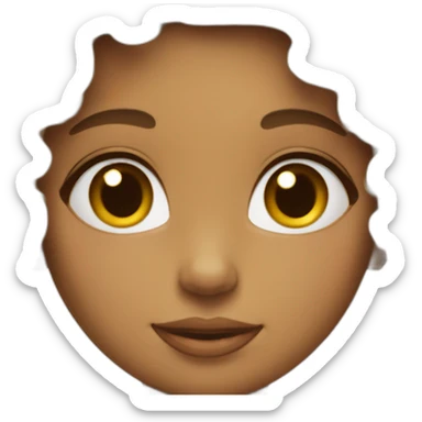 A girl with curly hair and has a buety spot on her cheek sticker