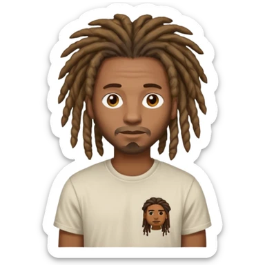 man with dreadlocks sticker