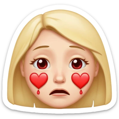 Can you combine these 2 emojis 😭💞 sticker