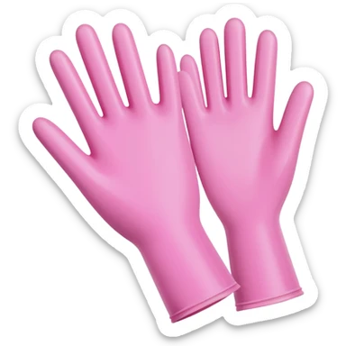 light pink latex gloves sticker