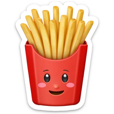 French frize emoji NO FACE red case front  sticker