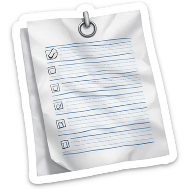 test completion sheet sticker