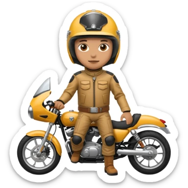 motorcycle human with helmet full body sticker