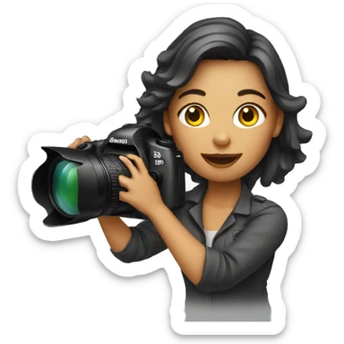 woman photographer sticker