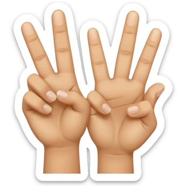 fingers crossed sticker