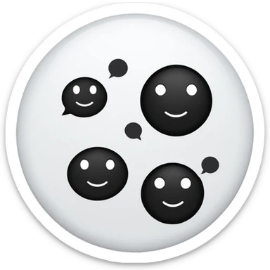 A back and forth text bubble conversation sticker