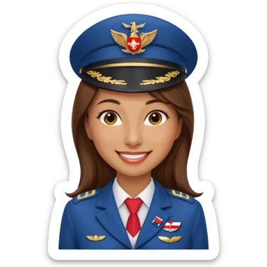 Stewardess Emirates with loung hair sticker