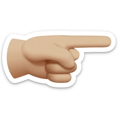 mano apuntando sticker
