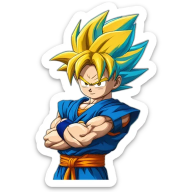 son goku super sayian blue  sticker
