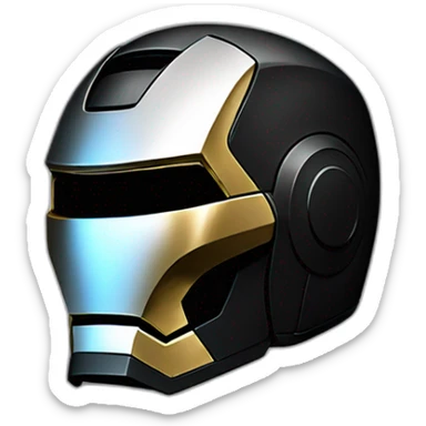 Iron Man Helmet on Black Background  sticker