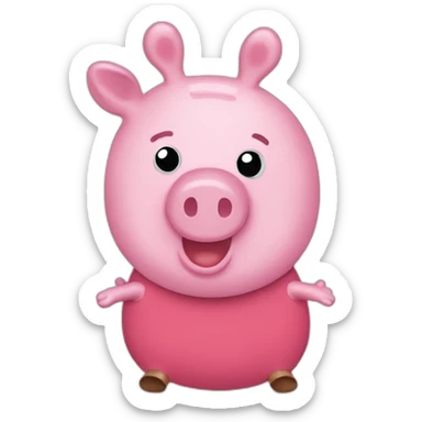 Tiny peppa pig sticker