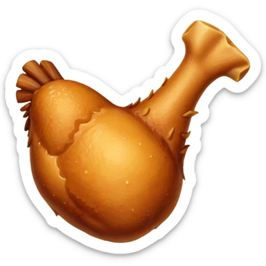 chicken fry leg sticker