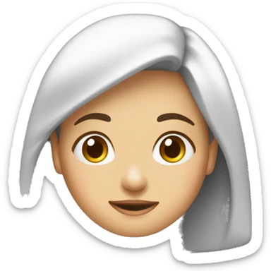 Meisje leunend op elleboog  sticker