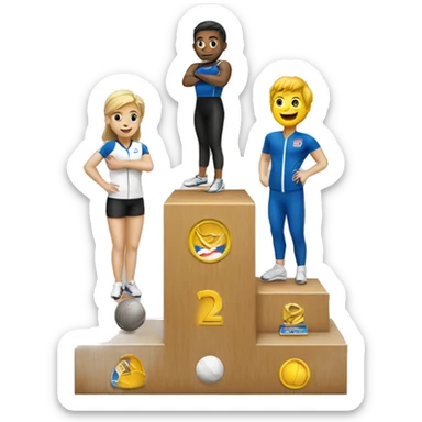 Sports and competition podium 1-3 sticker
