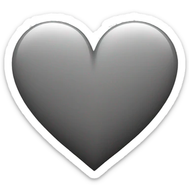 Heart grey with a black now sticker