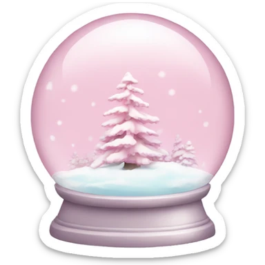 Pastel pink snow globe sticker