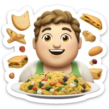 fat may eat some food sticker