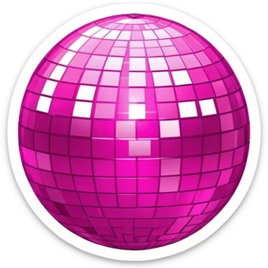 hot pink disco ball  sticker