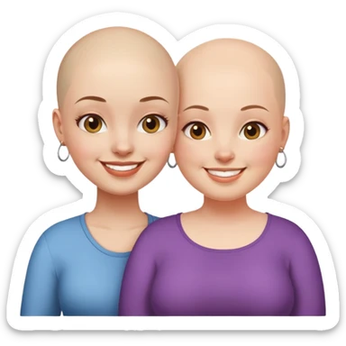 One bald girl best friend and one fat girl best friend sticker