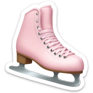 pastel pink ice skates sticker
