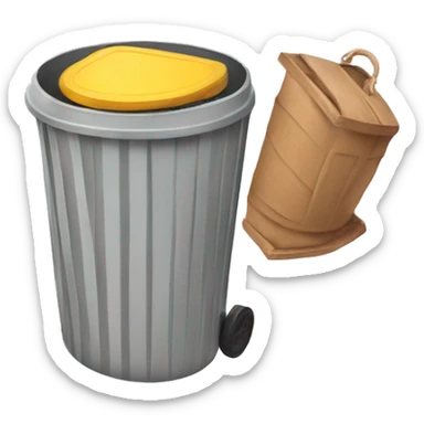 A trash can jumping on trampoline  sticker